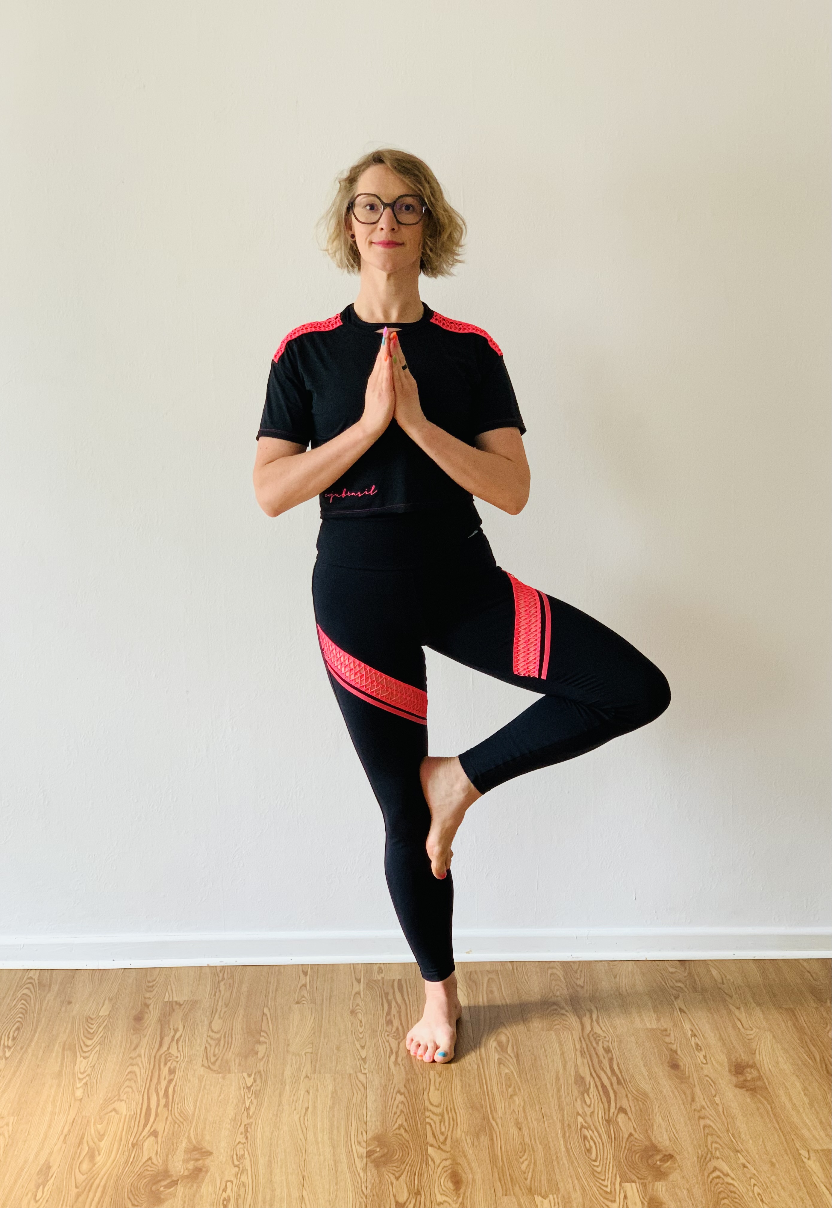 Annamarie in tree pose